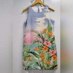 NWT TOMMY BAHAMA SILK PARADISIO SUNRISE SHIFT DRESS CHAMBRAY BLUE SIZE XS $198